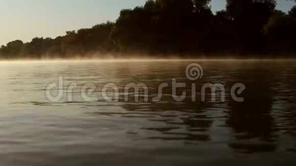 多瑙河上的晨雾视频的预览图