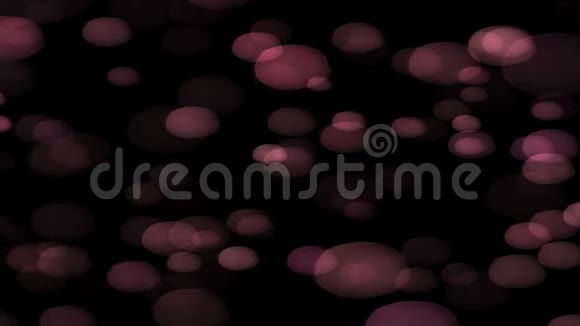 黑色4k背景上的三维发光紫色气泡的出现视频的预览图