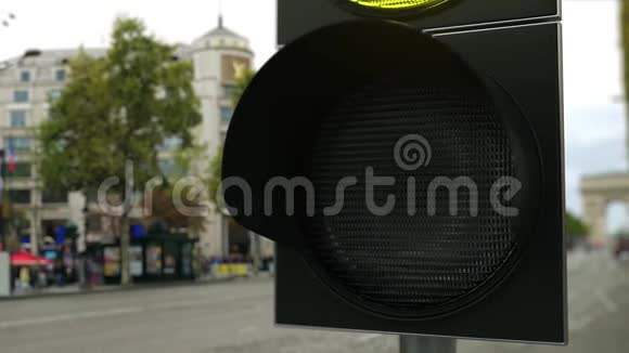 批准的绿色交通灯信号文本概念三维动画视频的预览图