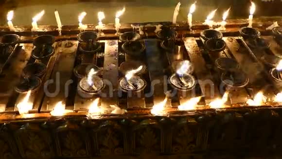 仰光Shwedagon塔的蜡烛视频的预览图