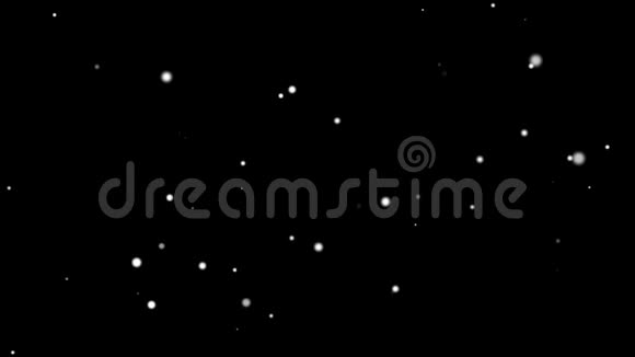 黑色背景高清空间白色小球的动画运动视频的预览图