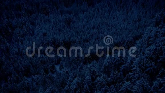 夜间飞越雪谷视频的预览图