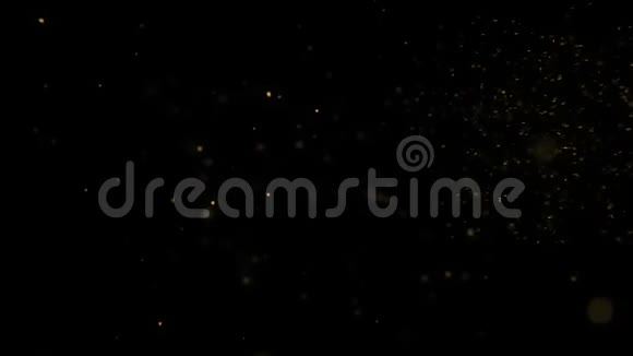 黑色背景HD1920X1080表面金色细小尘埃粒子动画视频的预览图