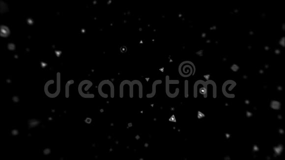黑色背景高清1920x1080几何形状微粒运动动画视频的预览图