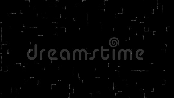 黑色背景下4k白色迷宫的运动动画视频的预览图