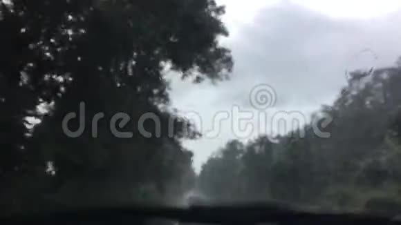 路上大雨从车里看到雨刷时雨刷在工作视频的预览图