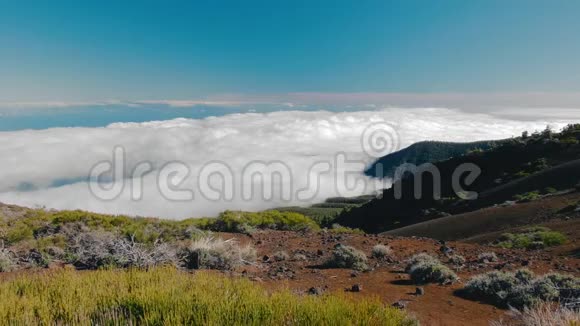 云层上方的山林特内里费西班牙加那利群岛皮科德尔泰德视频的预览图