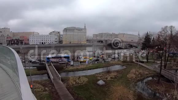 莫斯科市中心查里维公园全景视频的预览图