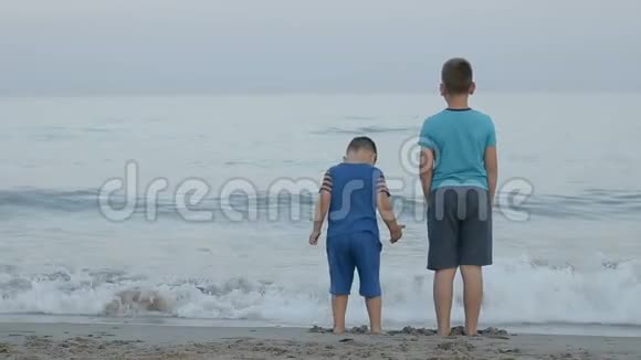 男孩们在海边跳跃视频的预览图