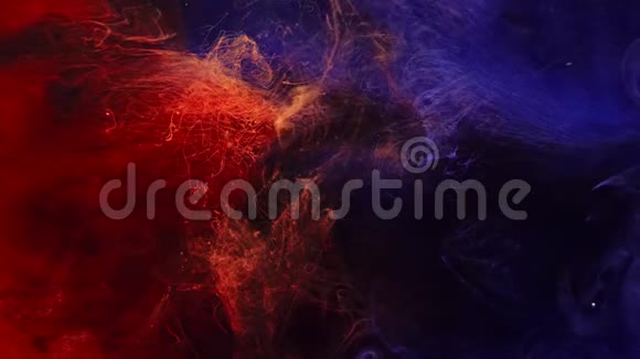 烟雾流动魔法火焰烟雾蓝色红色视频的预览图