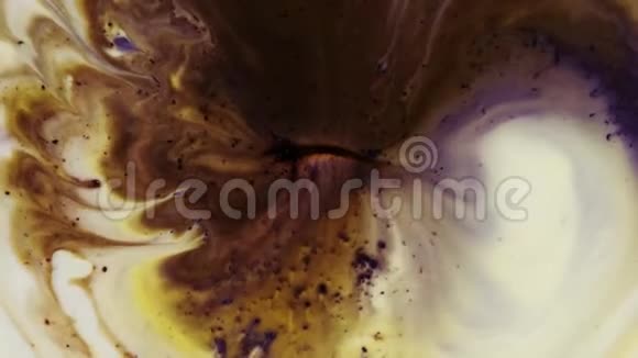 色彩鲜艳的油漆结构奇妙液态油墨爆炸视频的预览图