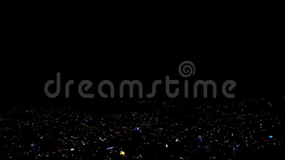 夜间排灯节期间加德满都的空中景色视频的预览图