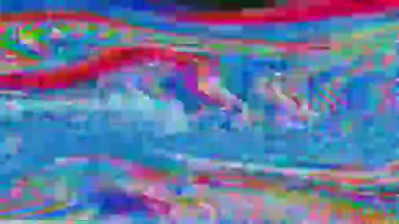 糟糕的电视模仿几何科幻时髦闪亮的背景视频的预览图