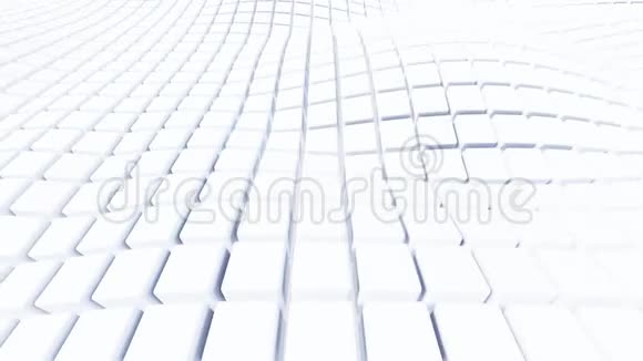 抽象白长方体波浪面波浪背景视频的预览图