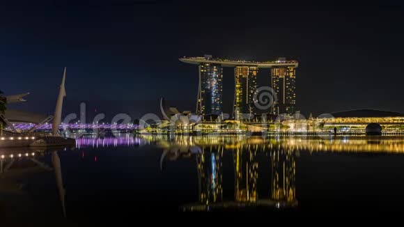 新加坡滨海湾时间流逝视频的预览图