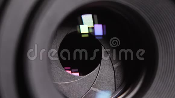 光阑叶片的固定镜头开合孔径f止点调整摄影摄像特写镜头视频的预览图