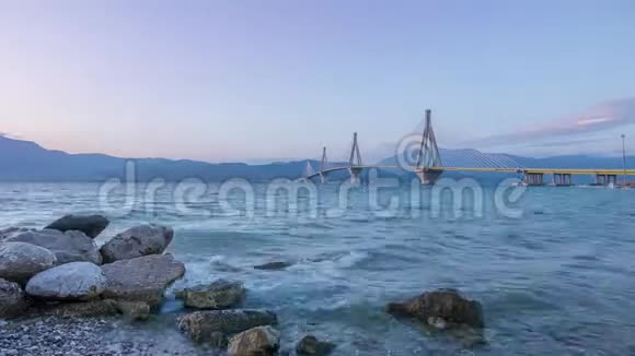 希腊桥里昂安蒂里翁时光流逝视频的预览图