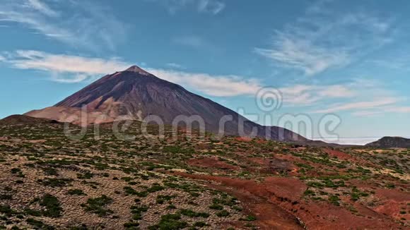 全景高高的云层之上泰德火山国家公园山顶特内里费加那利群岛西班牙高地视频的预览图