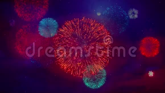 彩色轮胎爆炸粒子上的超级电源文本视频的预览图