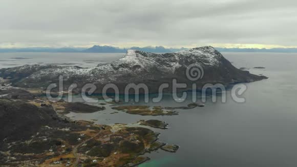 挪威的自然飞越挪威峡湾视频的预览图