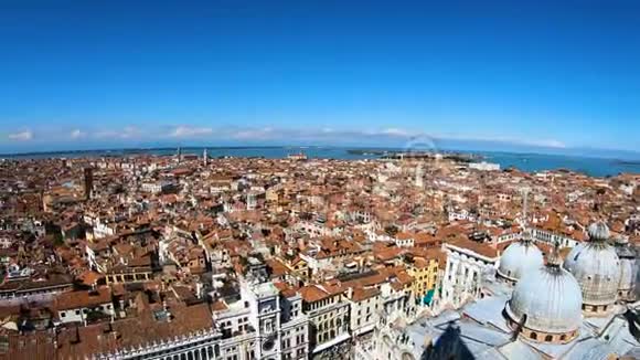 意大利威尼斯2019年9月9日意大利威尼斯著名圣马可广场的鸟瞰图视频的预览图