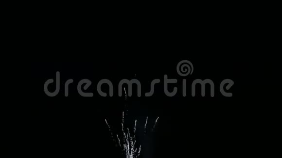 江面上夜空中闪烁着节日的烟火映在水中视频的预览图