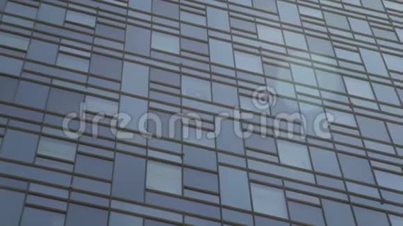 色调现代高层办公楼配玻璃立面玻璃窗现代商务办公大楼视频的预览图