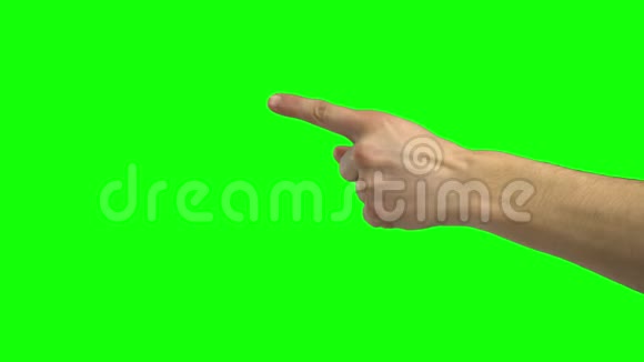 他的手臂显示两段绿色屏幕关门视频的预览图