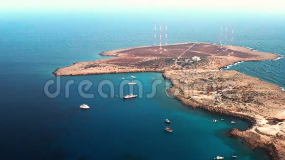 希腊角半岛的空中镜头视频的预览图
