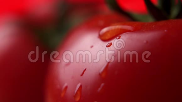 湿番茄侧的水珠视频的预览图