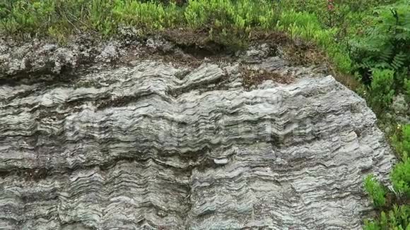 波状构造中的高山粉笔岩视频的预览图