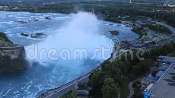 加拿大安大略省尼亚加拉瀑布昼夜交替视频的预览图