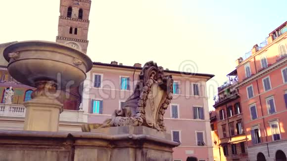 圣玛丽亚在Trastevere罗马意大利视频的预览图