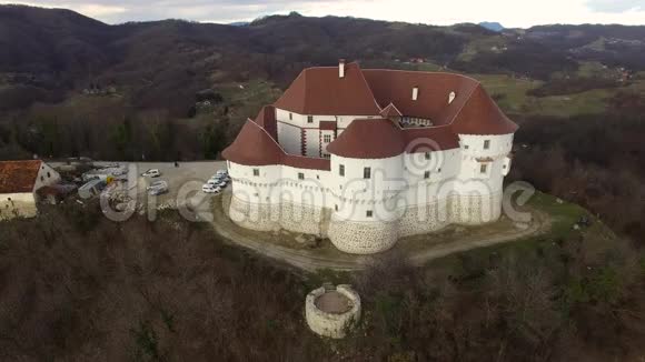 克罗地亚萨格勒布VelikiTabor城堡空中录像视频的预览图