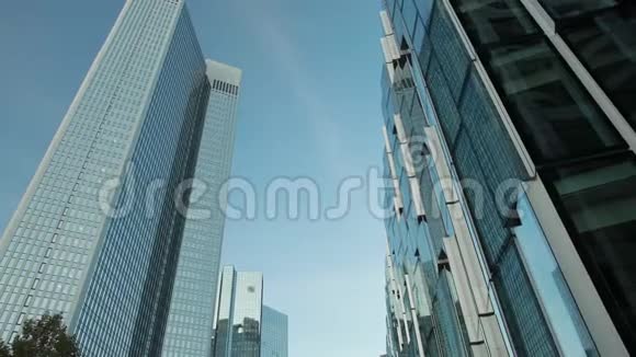 法兰克福摩天大楼美容和商业之都视频的预览图