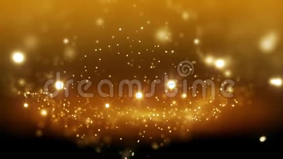 黄金电影粒子抽象运动循环视频的预览图