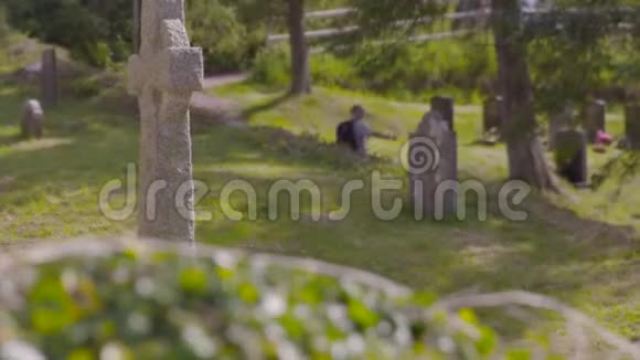 墓碑建筑遗址德比郡英国视频的预览图
