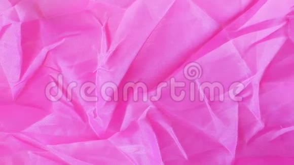 粉色丝绸面料背景运动服装面料视频的预览图