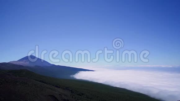 美丽的时间推移视频泰德火山特内里夫加那利群岛的自然景点活火山海浪视频的预览图