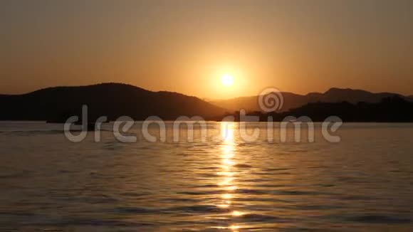 印度的日落很美海岸视频的预览图