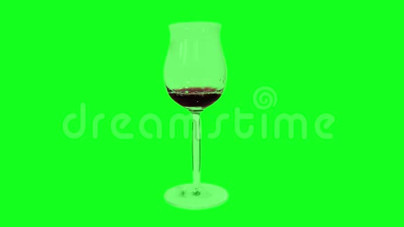 绿色的屏幕上装满了红色的酒杯视频的预览图