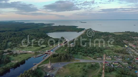 波维涅斯卡雷利亚共和国2019年6月25日白海波罗的海运河的开始视频的预览图