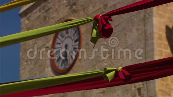 西班牙伊比萨岛伊比萨大教堂挂钟视频的预览图