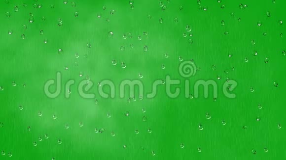 带有绿色屏幕背景的降雨和降雨视频的预览图