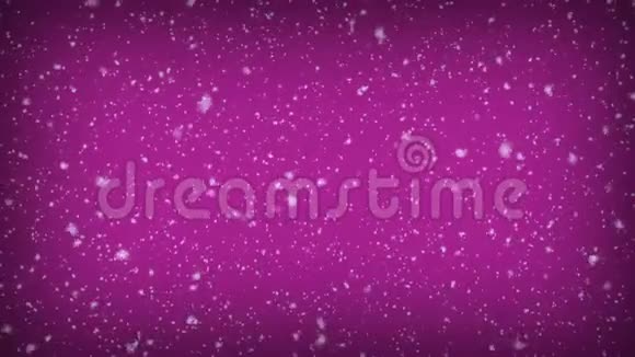 圣诞雪花风暴背景圈粉红色视频的预览图