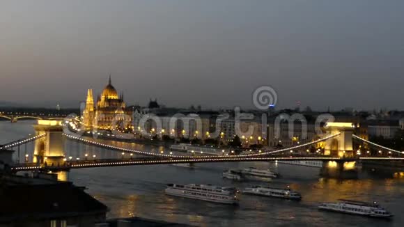布达佩斯匈牙利国家议会多瑙河视频的预览图