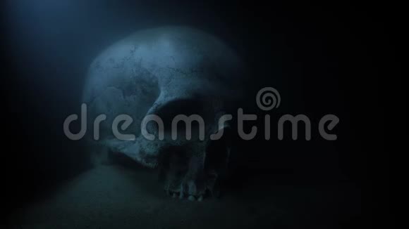 黑暗中的水中的骷髅视频的预览图
