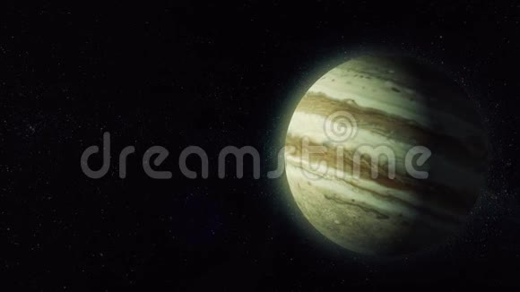 发光行星在黑色背景上旋转抽象的科学背景在太空旋转的美丽的金色星球视频的预览图