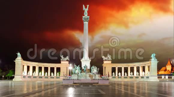匈牙利布达佩斯英雄广场视频的预览图