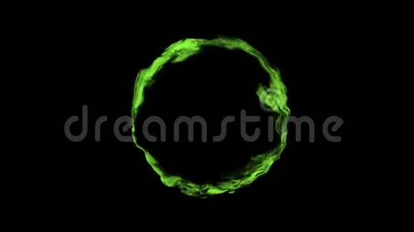 绿色烟雾圈的运动和爆炸视频的预览图